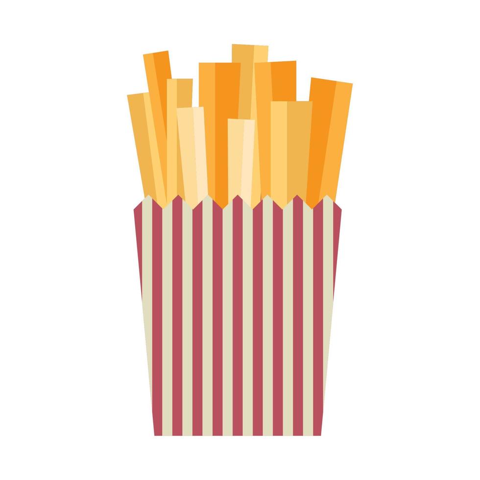 french fries fast food vector