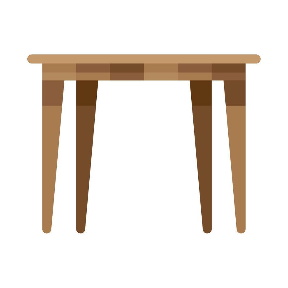 wooden table furniture vector