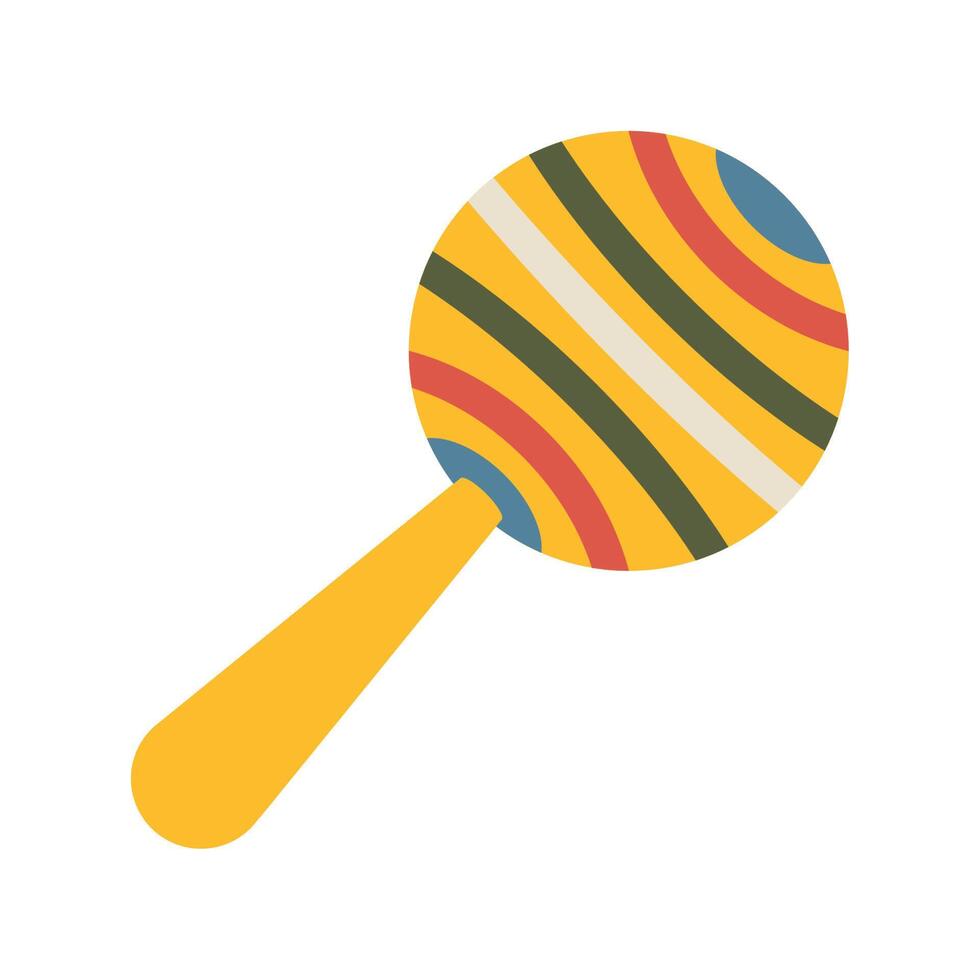 tropical yellow maraca vector