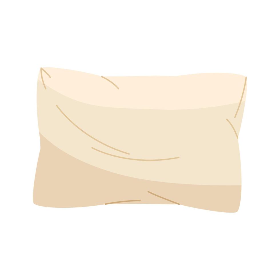 white pillow bed vector