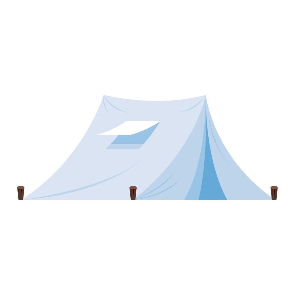 white camping tent vector