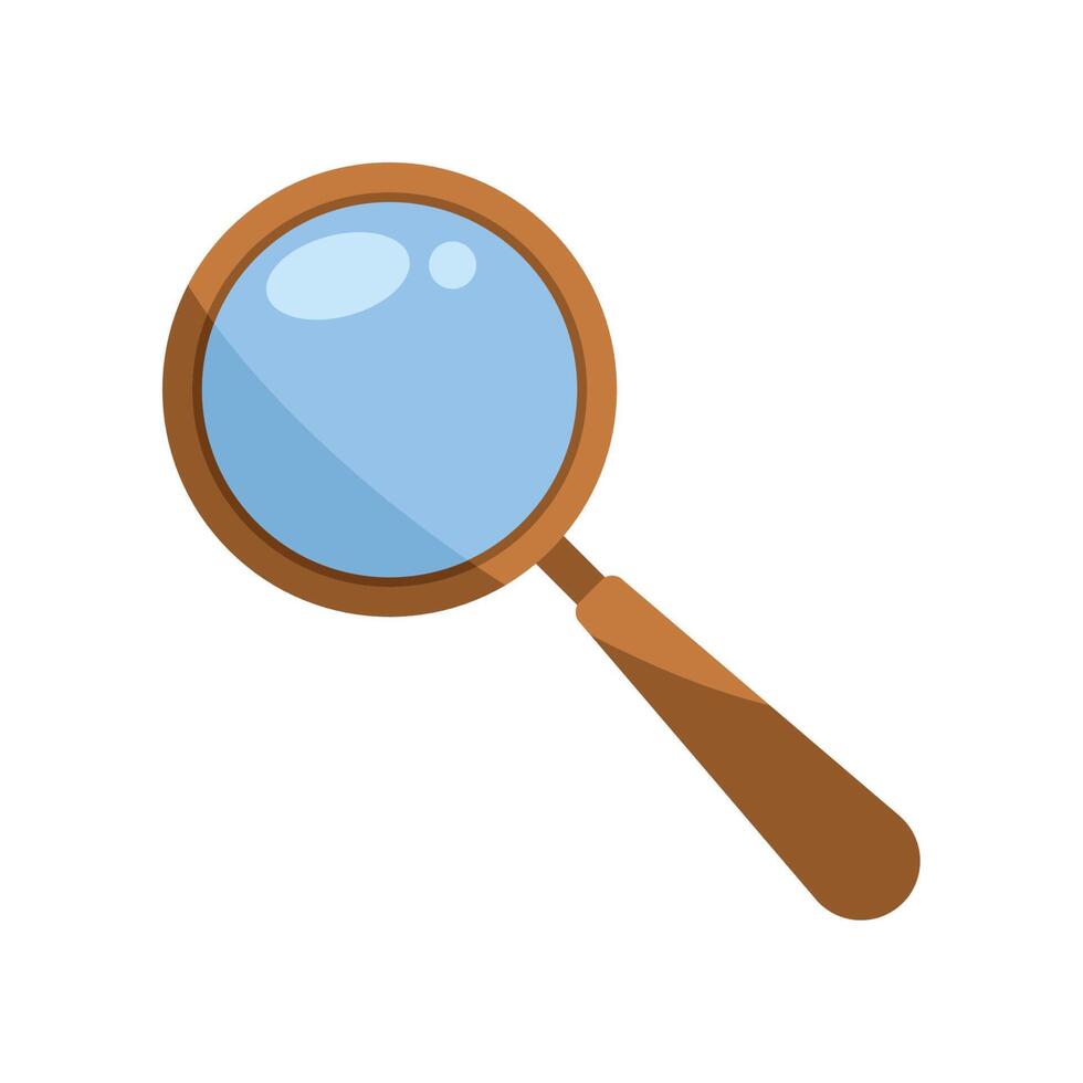 golden magnifying glass vector