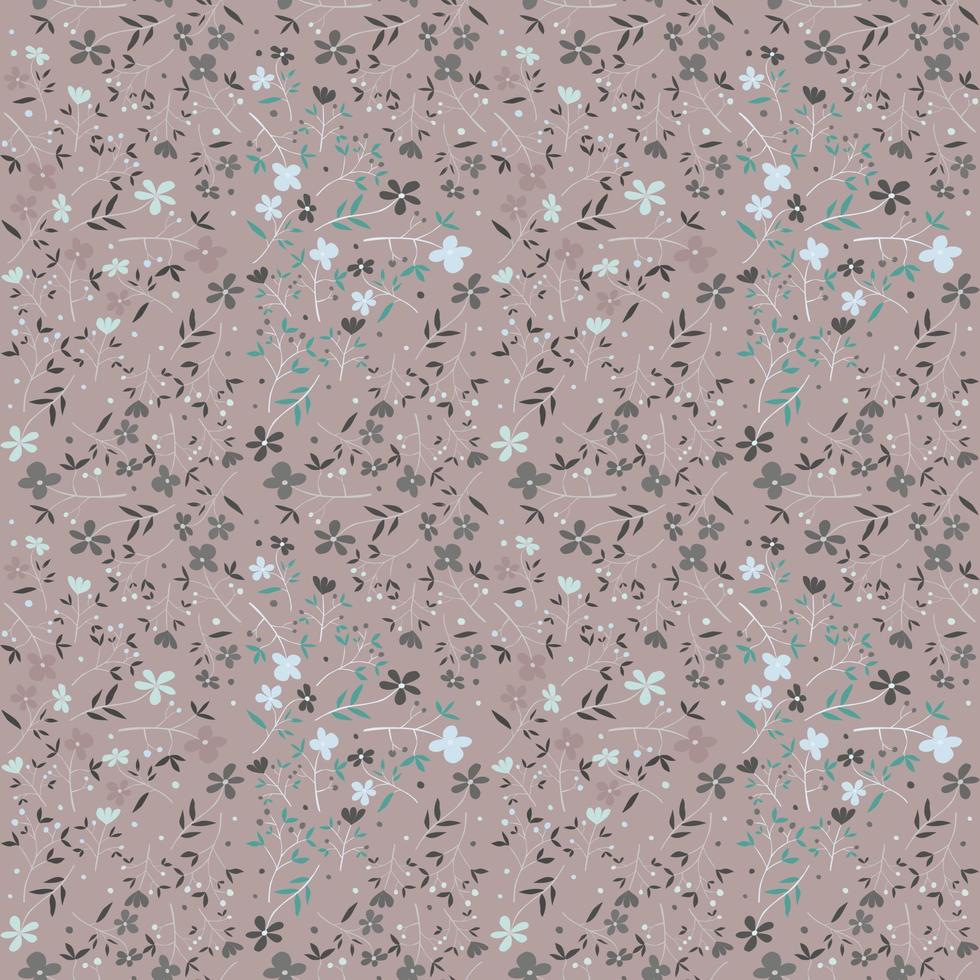 Retro flower mosaic seamless pattern. Vintage floral ornament. Abstract botanical backdrop. vector