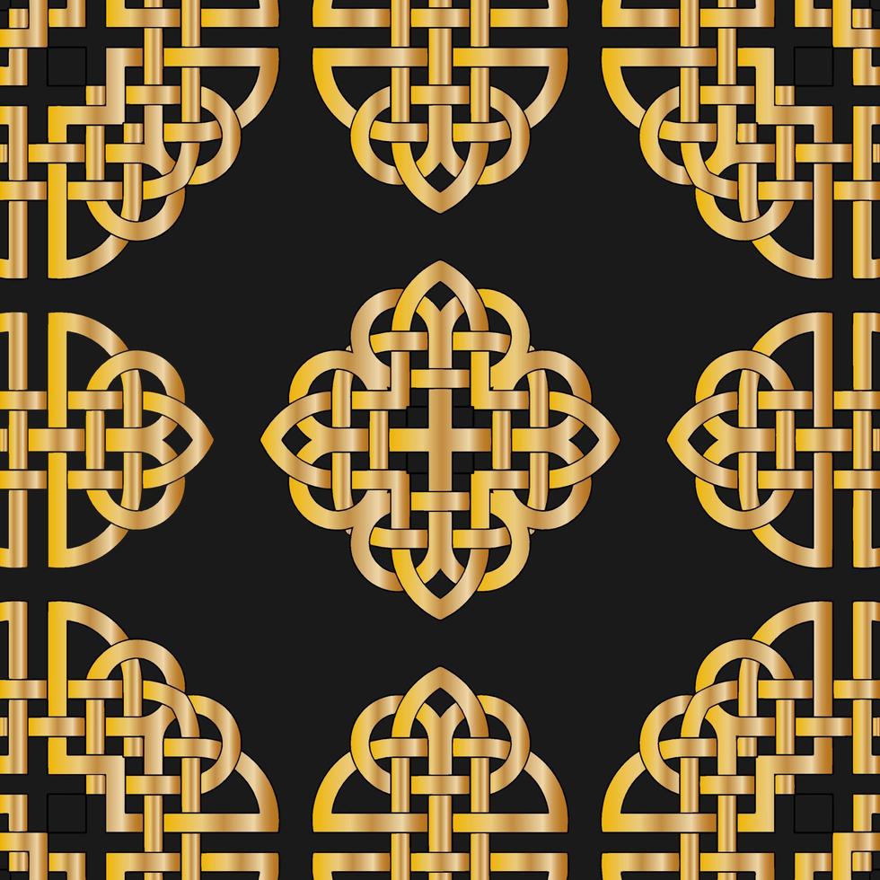 abstract ornament pattern with celtic knot style vector