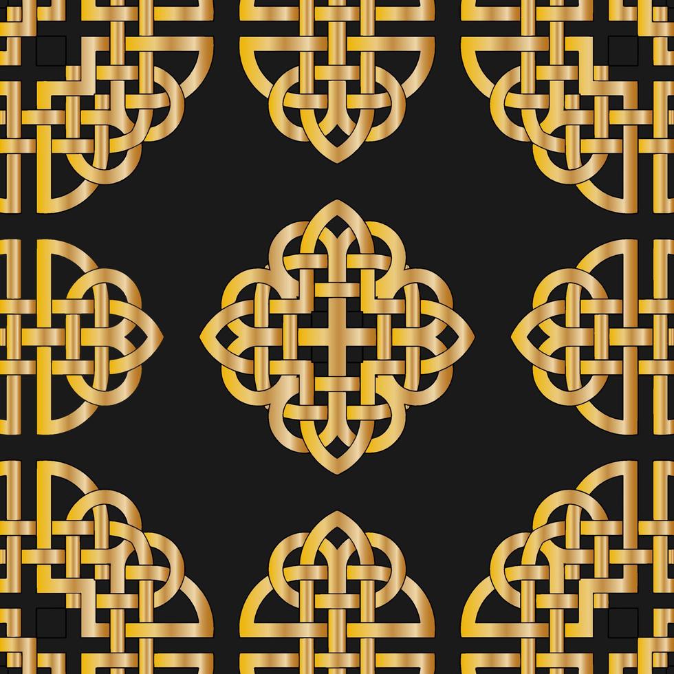 abstract ornament pattern with celtic knot style vector