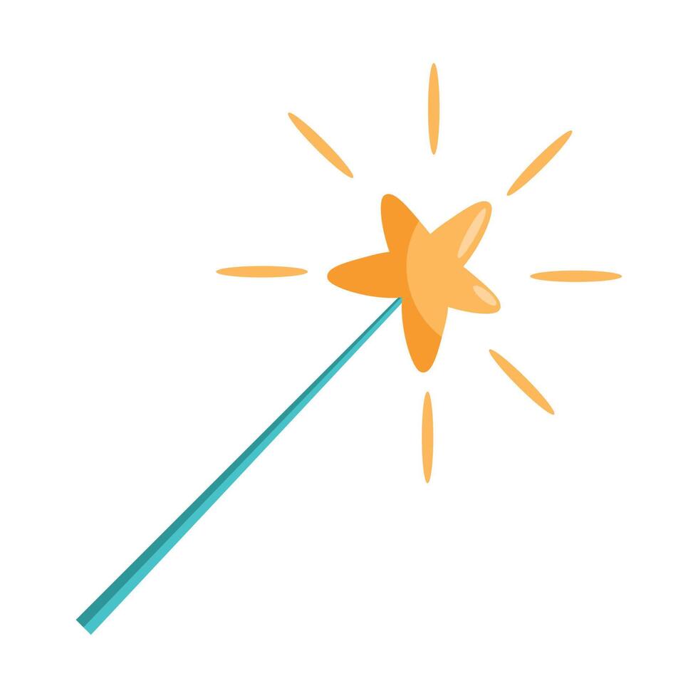 magic wand with star vector