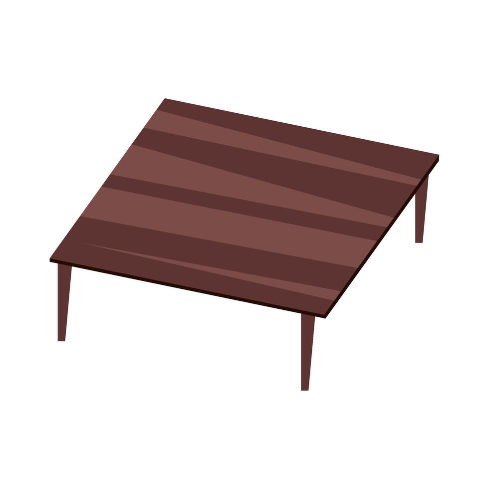 wooden table icon vector