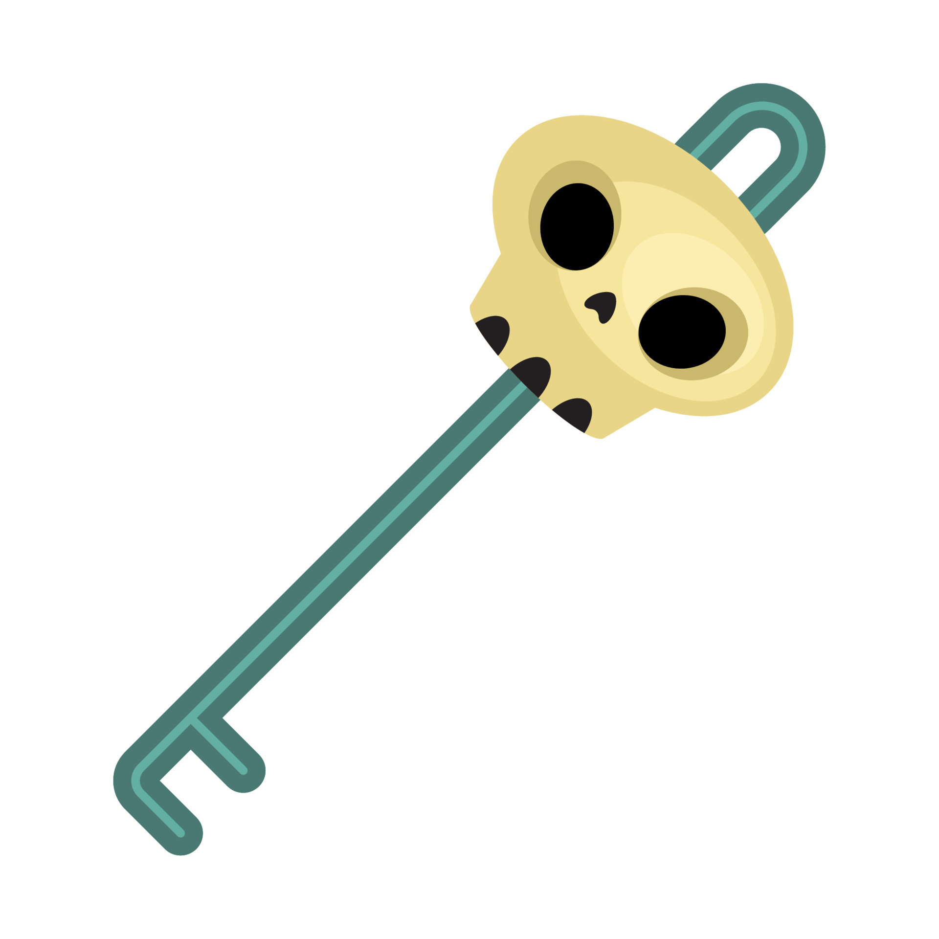 magic key with skull 11147160 Vector Art at Vecteezy