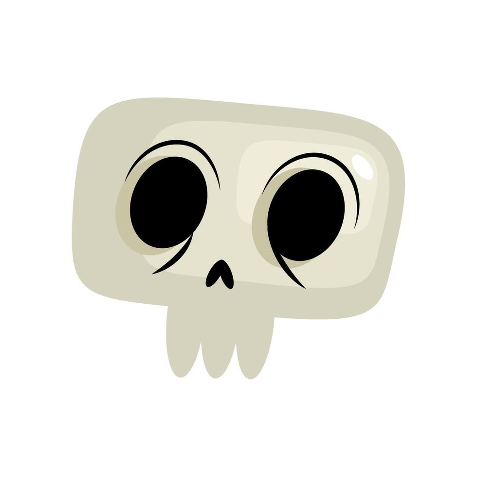 skull cartoon icon vector