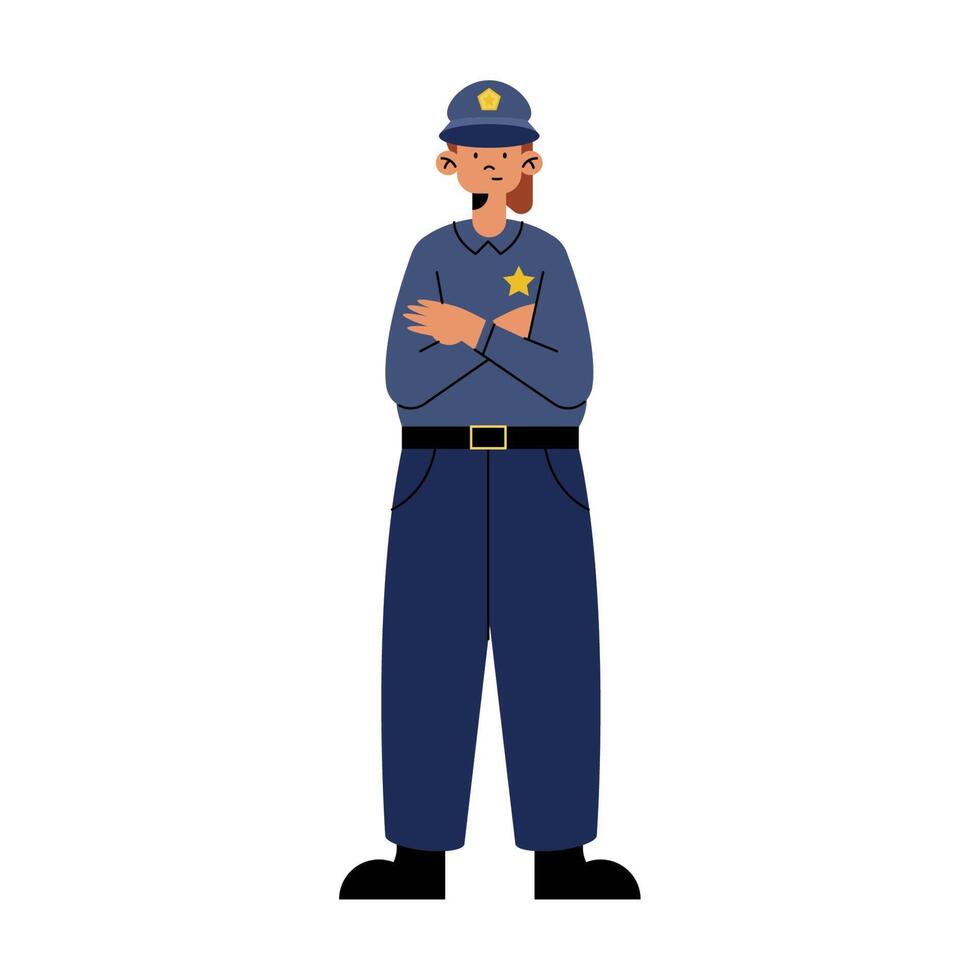 policeman character profession vector