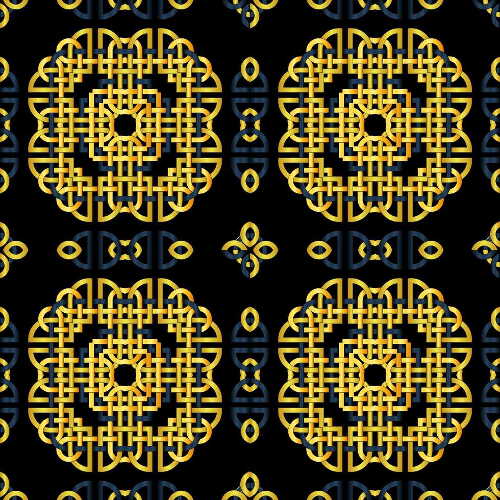 abstract ornament pattern with celtic knot style vector