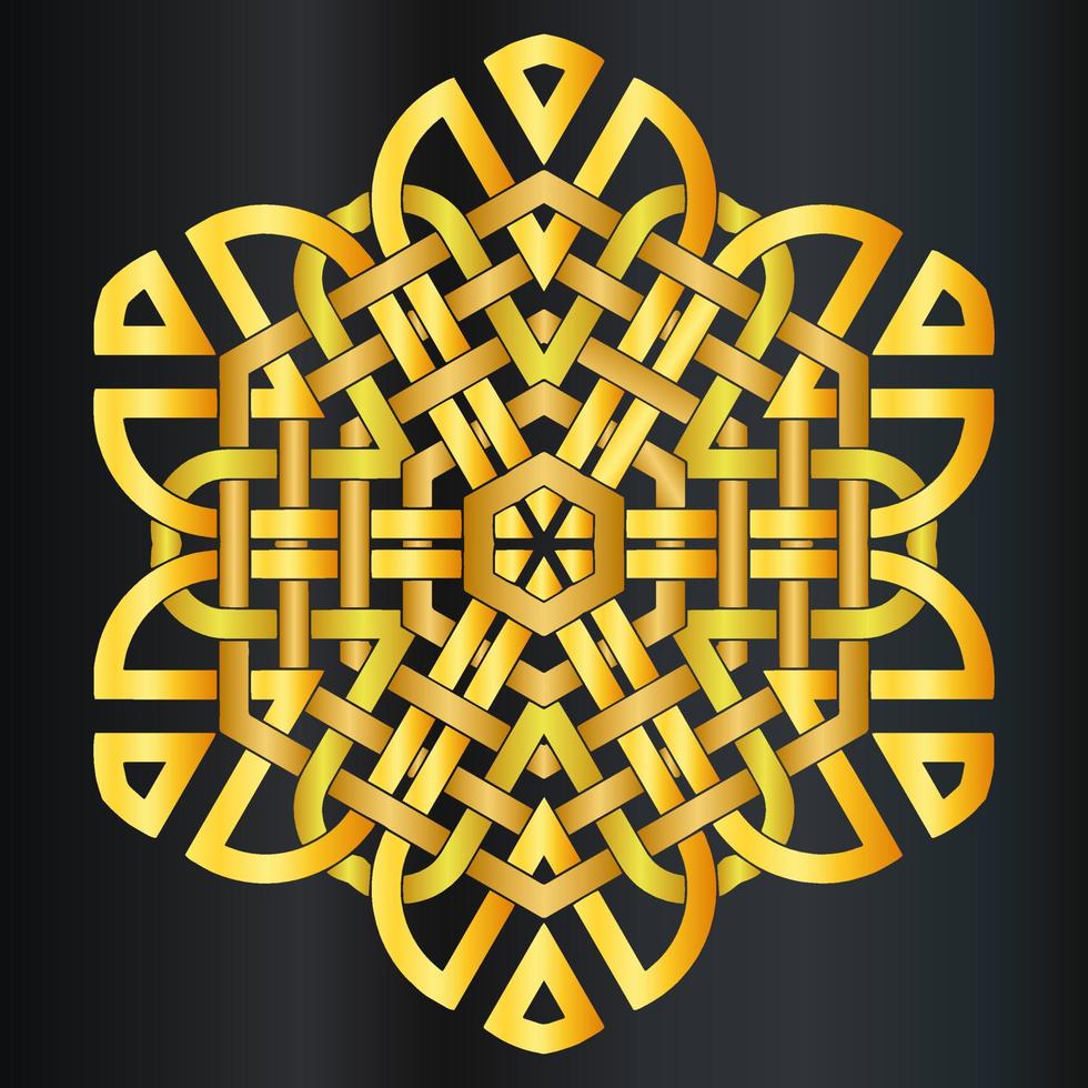 abstract ornament pattern with celtic knot style vector