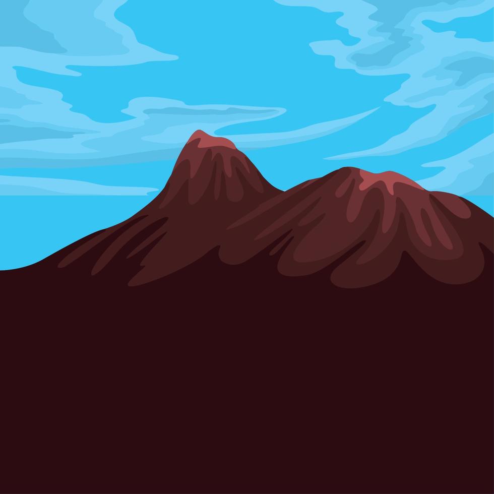 arid mountain landscape vector