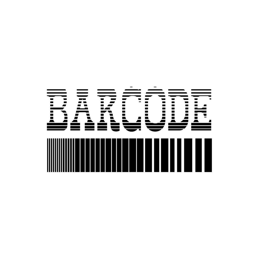 Stamp barcode logo vector