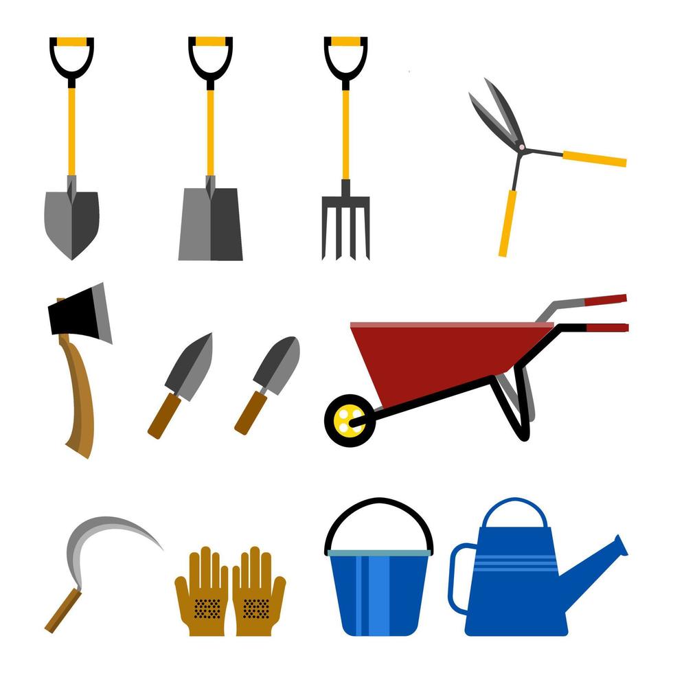 garden tool set vector