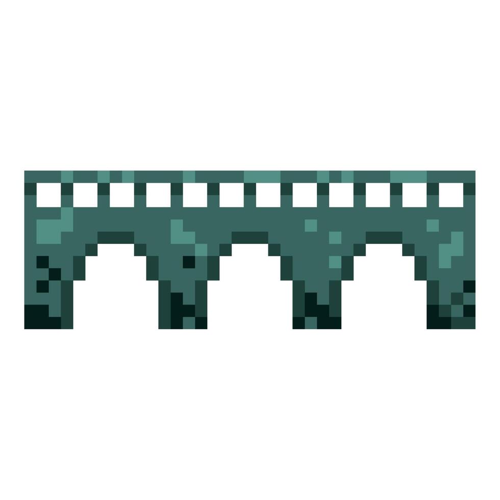 concrete bridge pixelated vector
