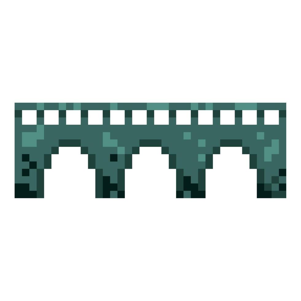 puente de hormigon pixelado vector