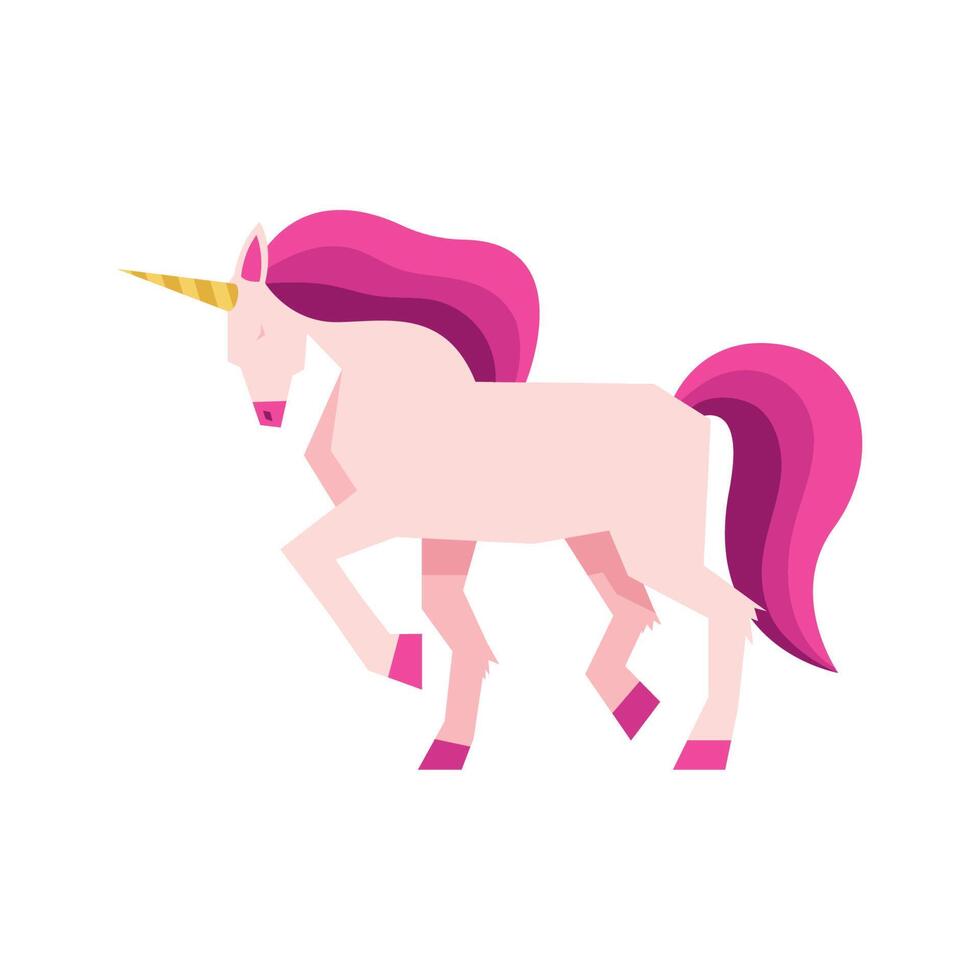 unicornio fantástico, criatura mágica vector