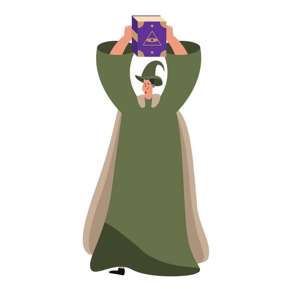 libro de mago y magia vector