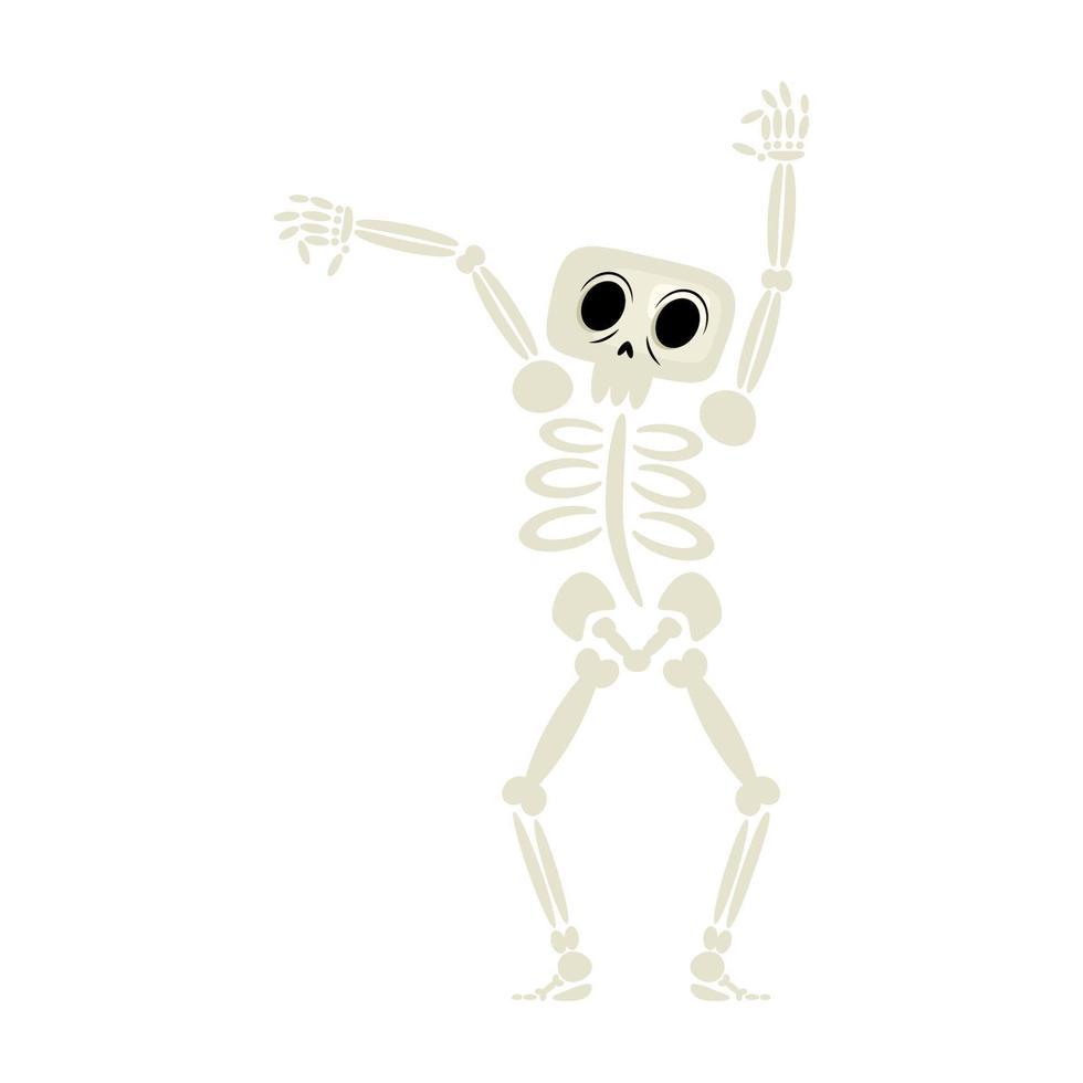 skeleton hands up vector