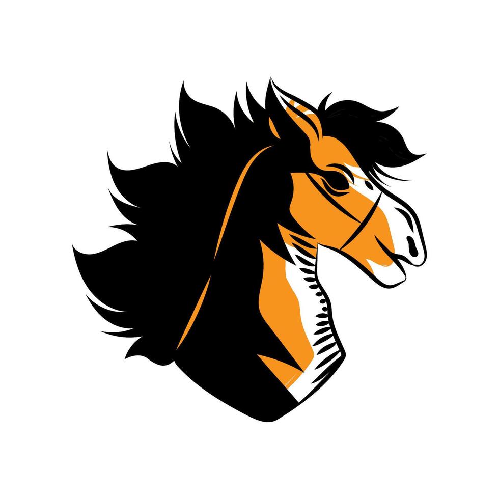 horse head west animal vector