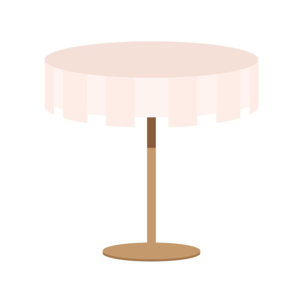 elegant table with tableclothes vector