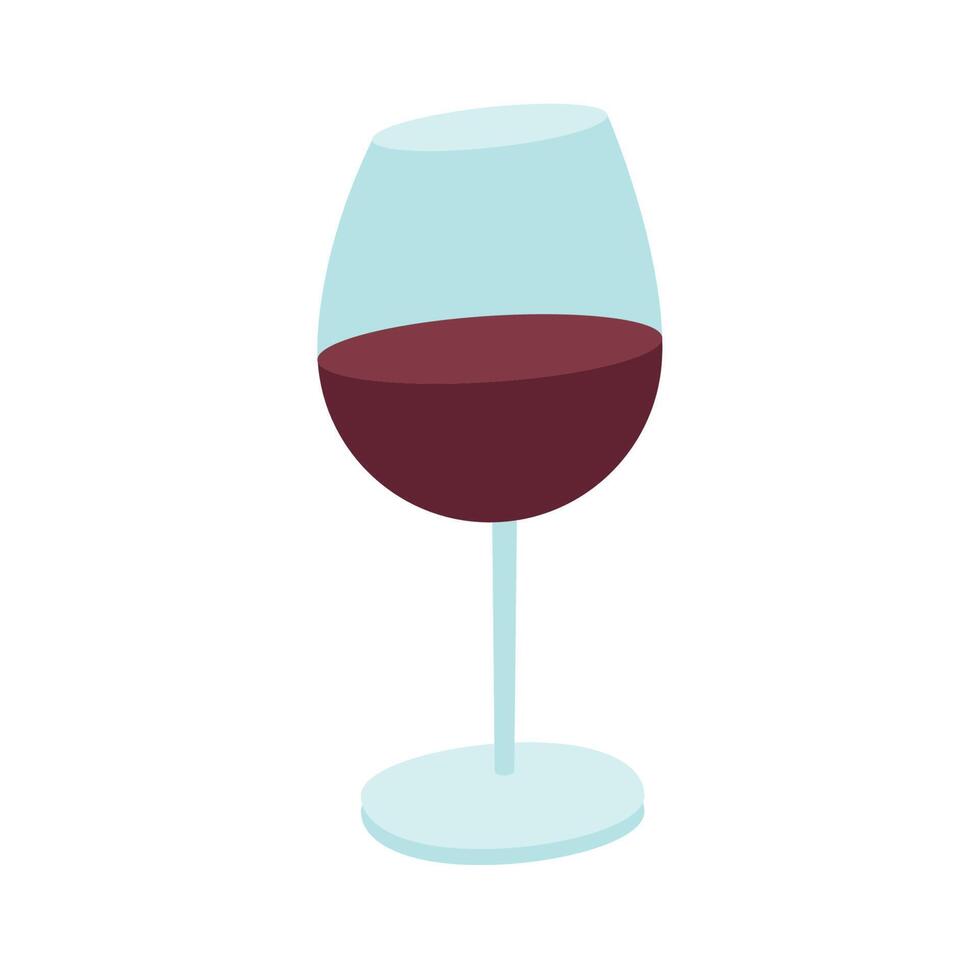 red wine cup vector