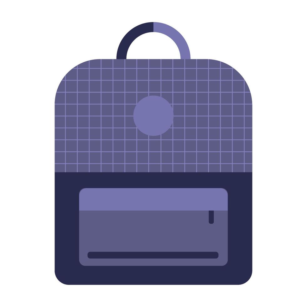 schoolbag purple color supply vector