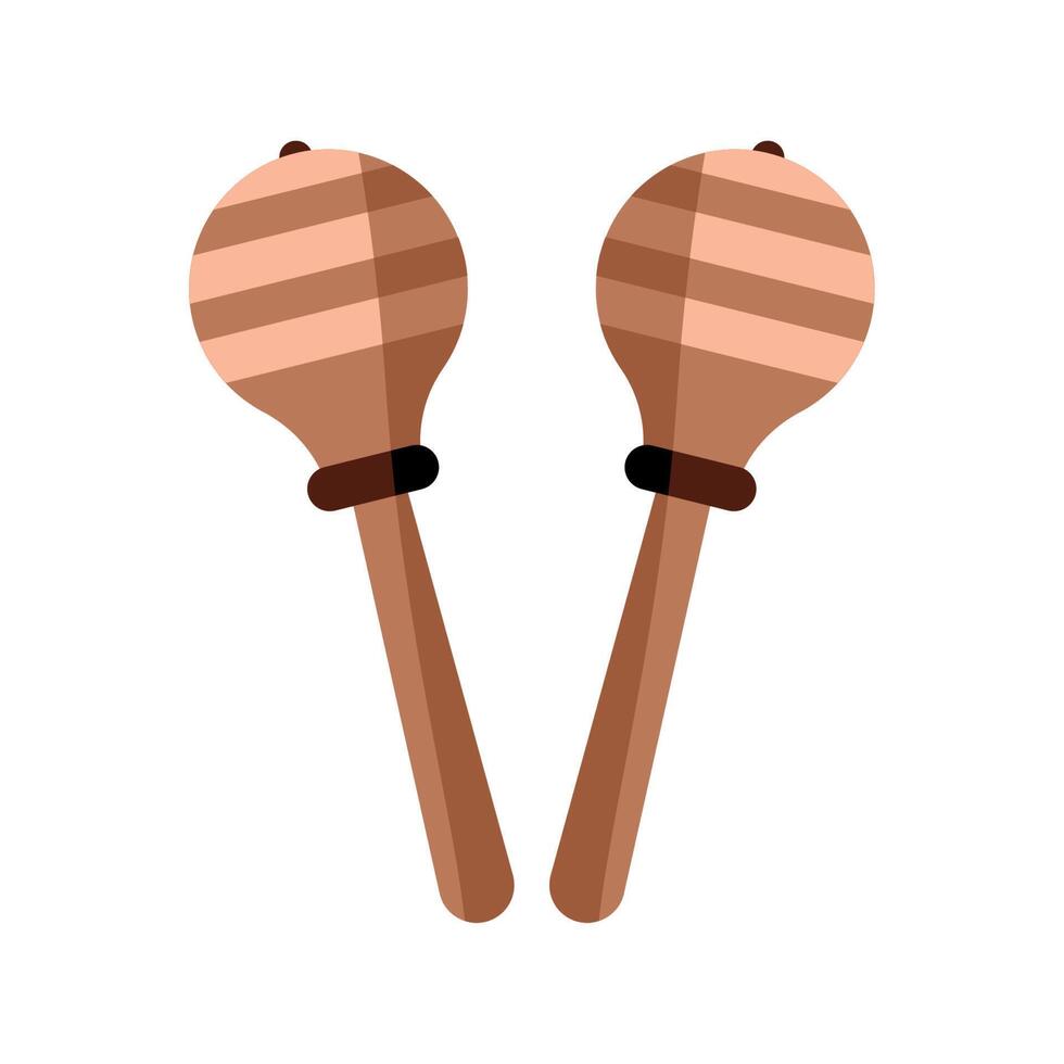 maracas musical instrument vector