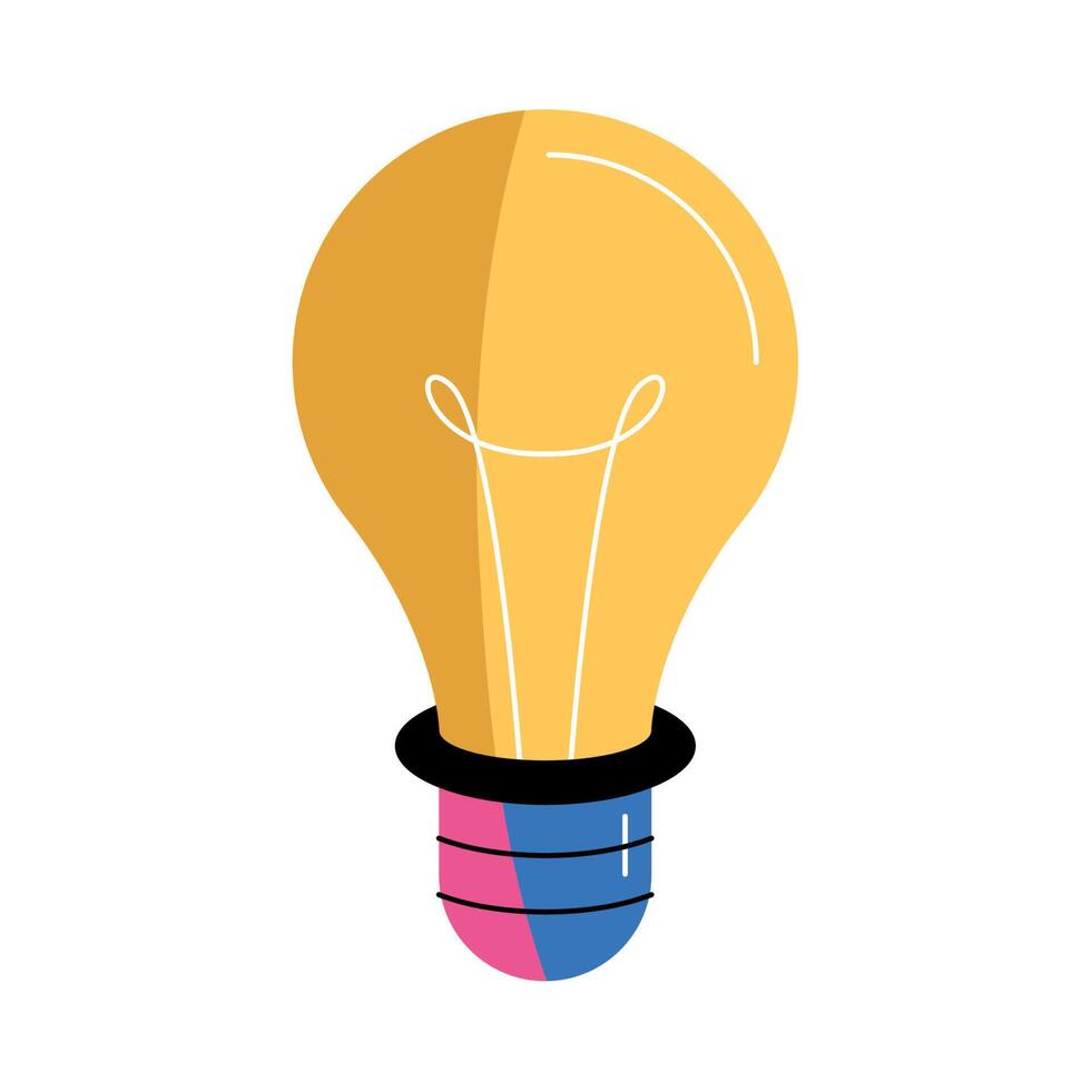 bulb light creative idea vector