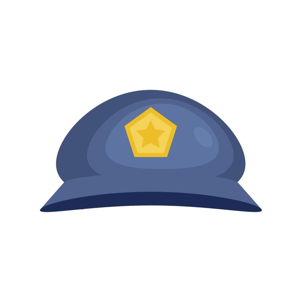 equipo de sombrero de policia vector