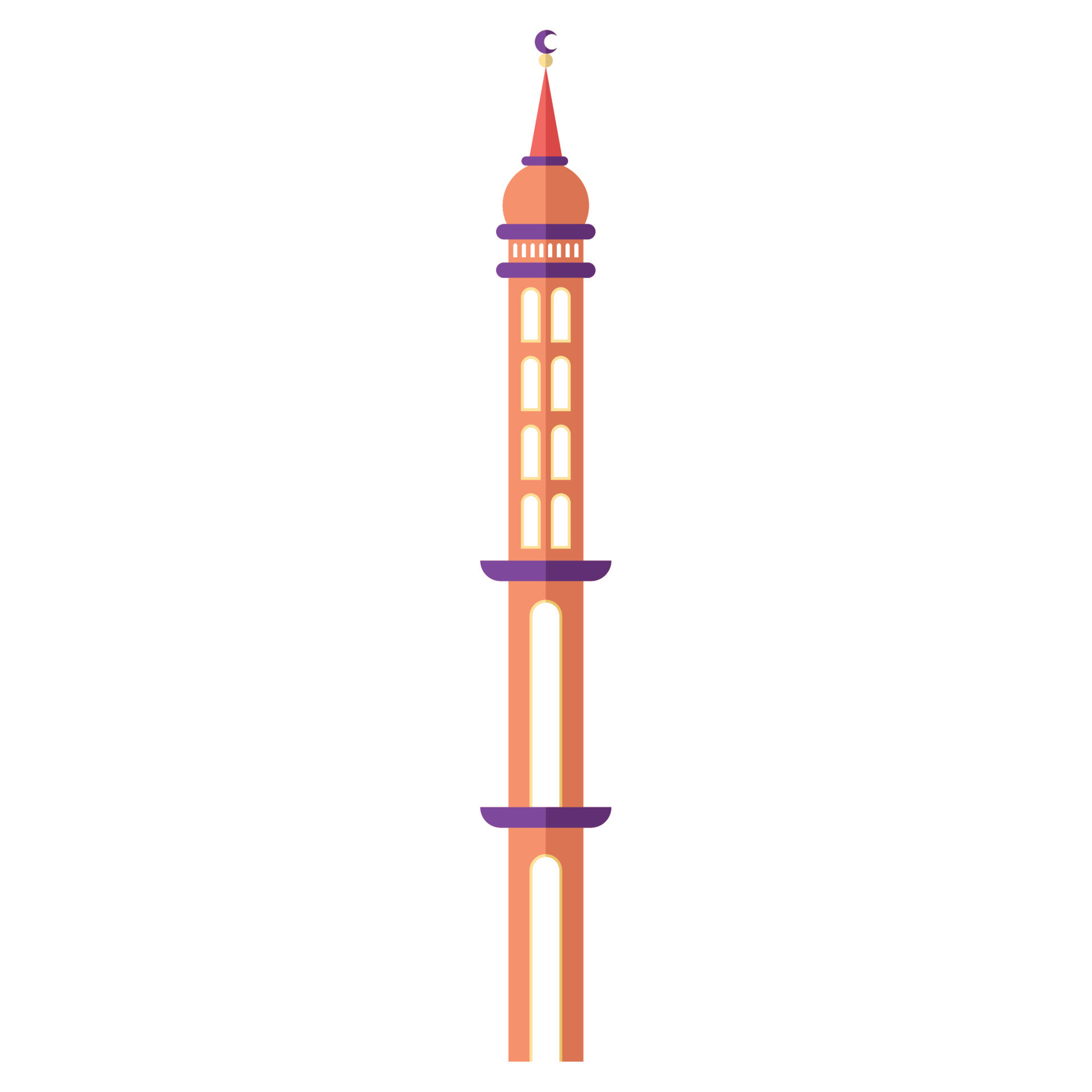 islamic mosque tower 11147628 Vector Art at Vecteezy