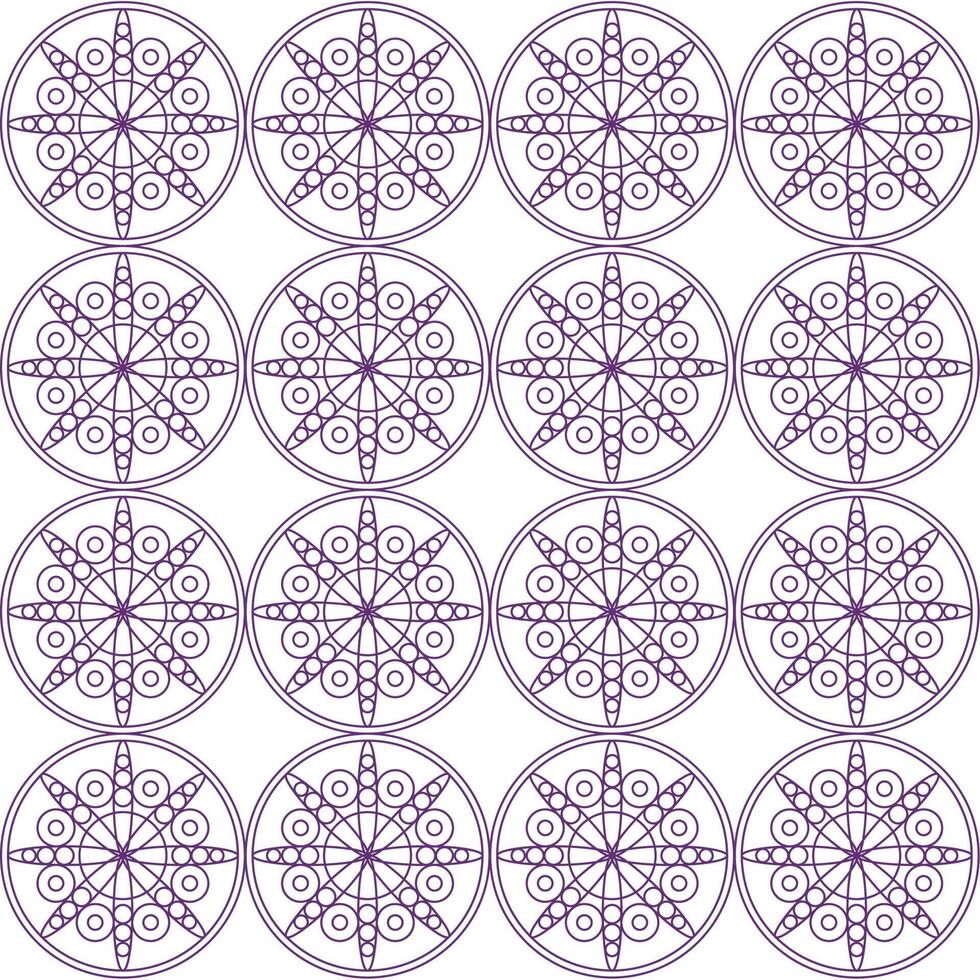 purple mandalas pattern vector