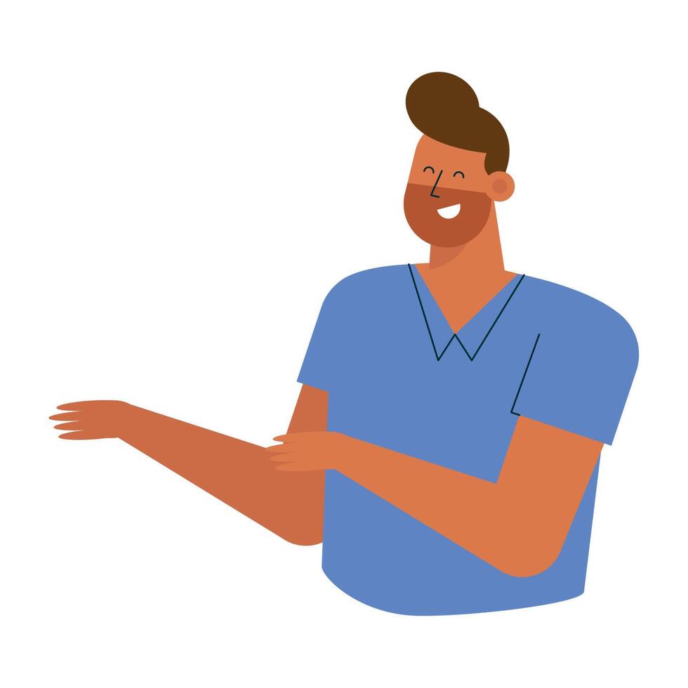 young man smiling vector