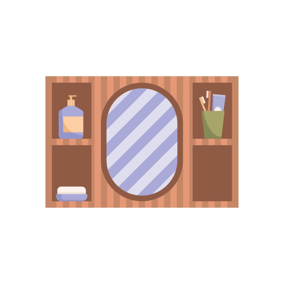 cuarto de baño de madera bueno vector