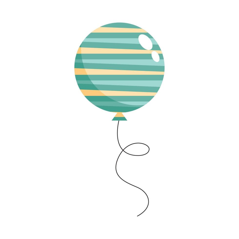 green balloon helium floating vector