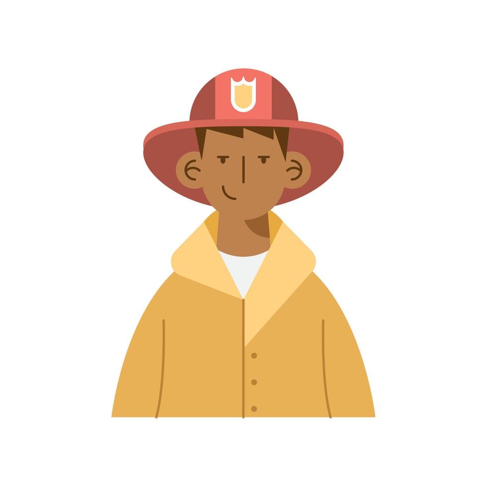 firefighter male professional worker vector