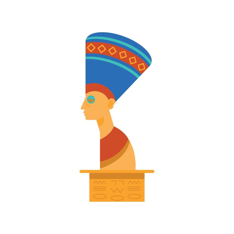 estatua de la reina egipcia nefertiti vector
