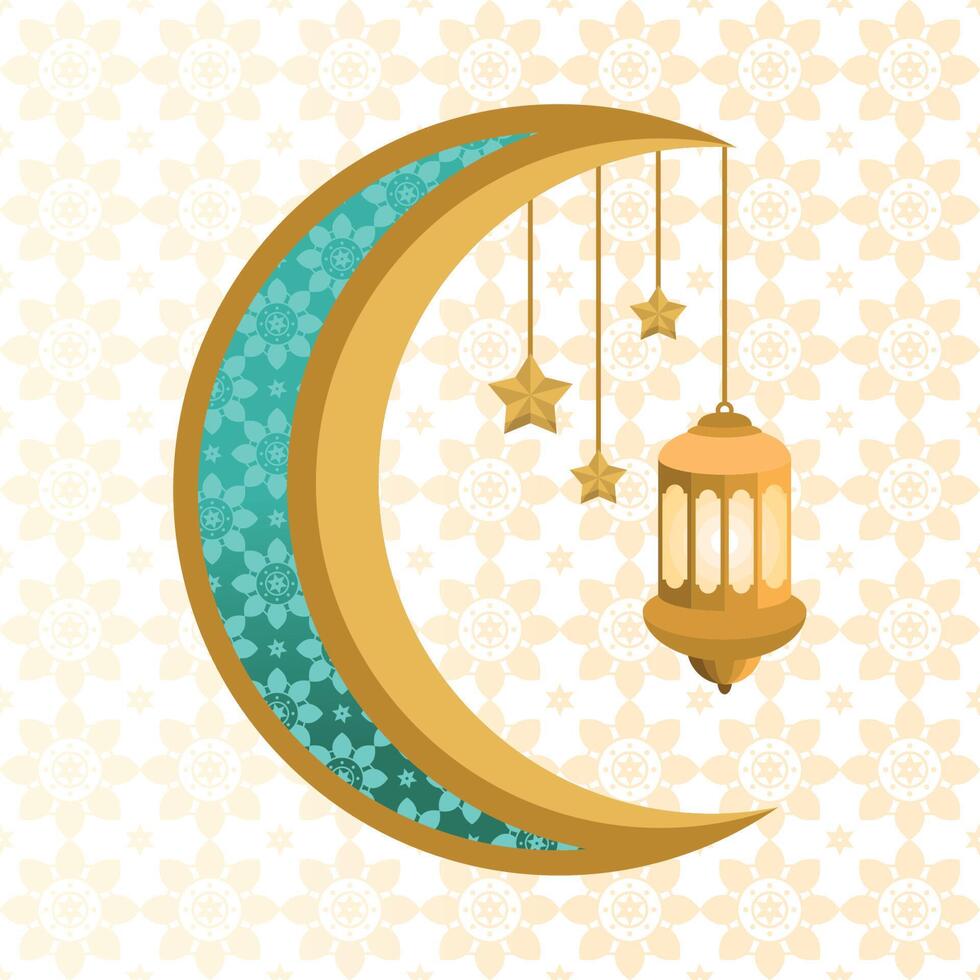 ramadán kareem luna creciente vector