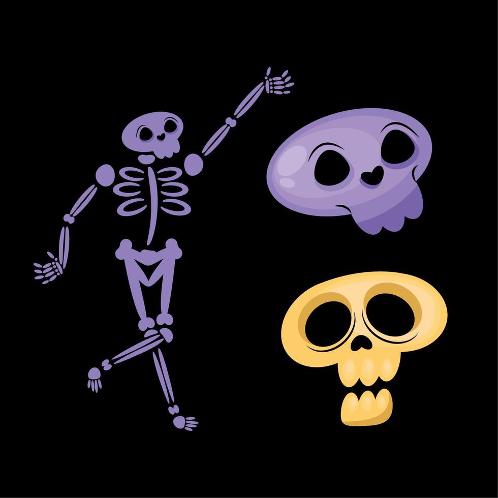 skulls and skeleton vector