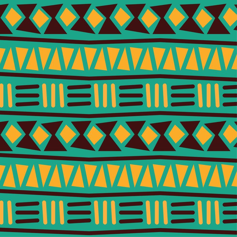 orange african culture pattern vector