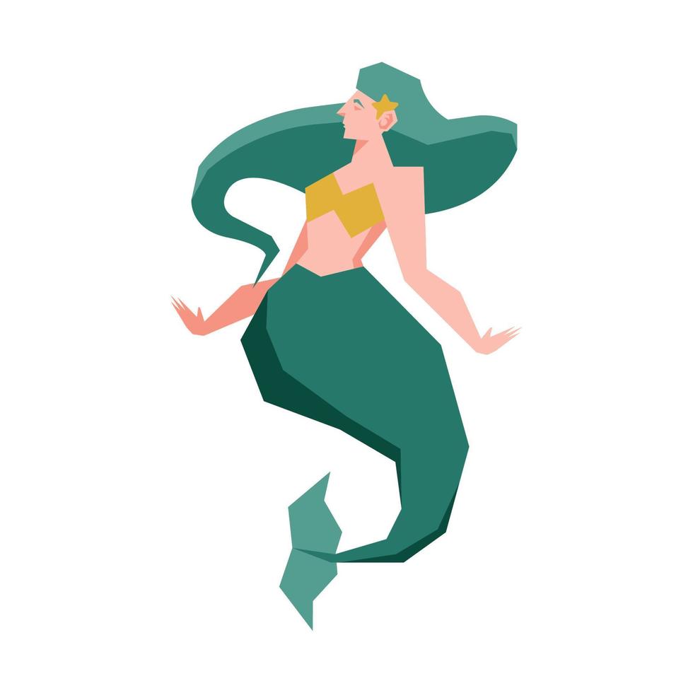 mermaid fantastic creature vector