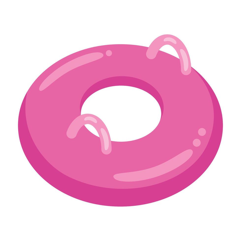 anillo rosa inflable vector