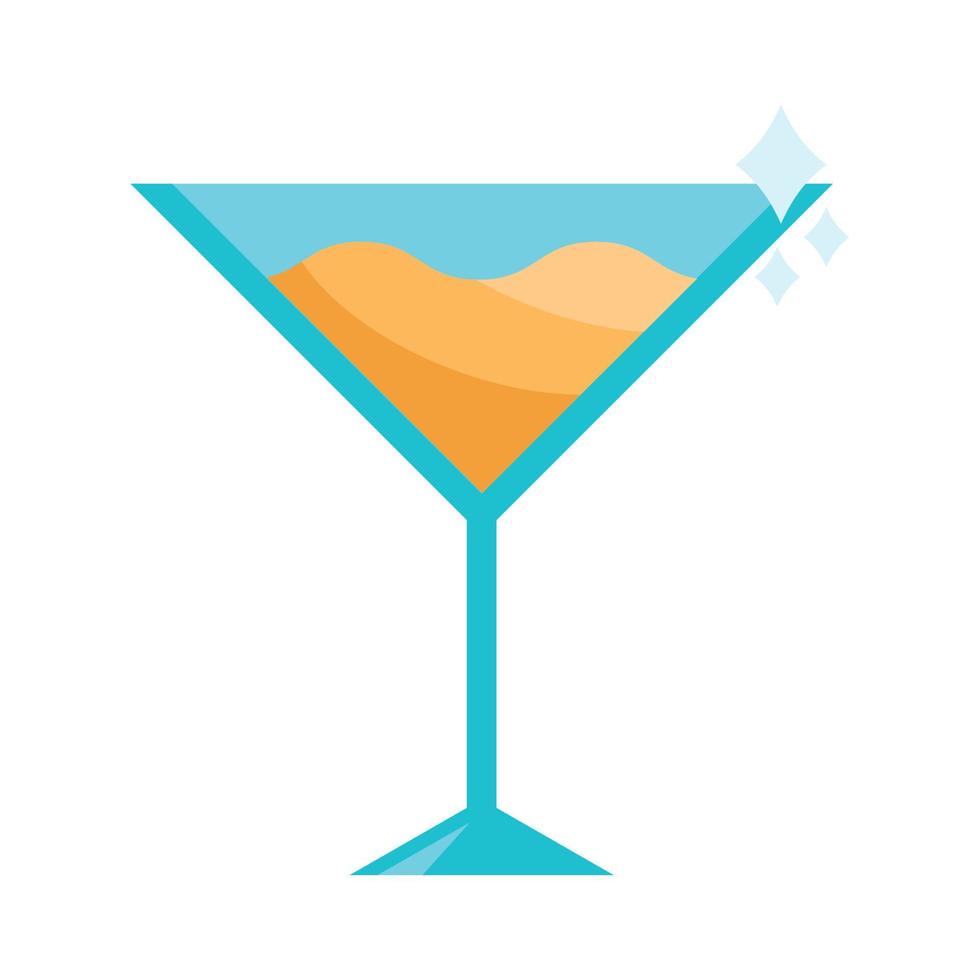 fresh cocktail cup vector