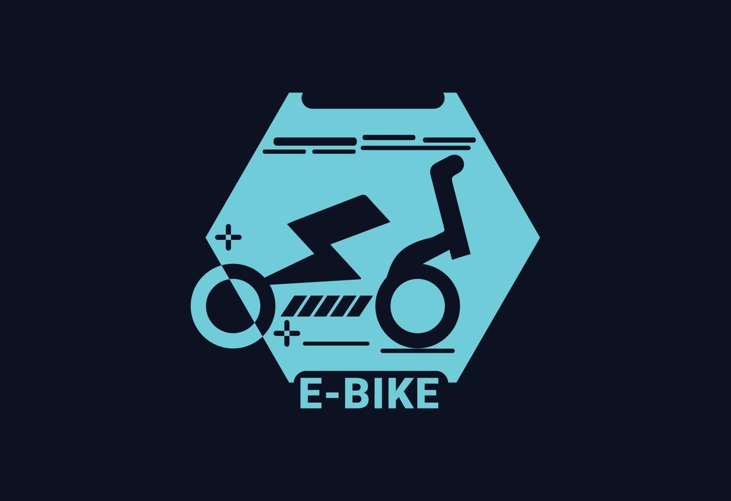 E bike logo and icon design template vector