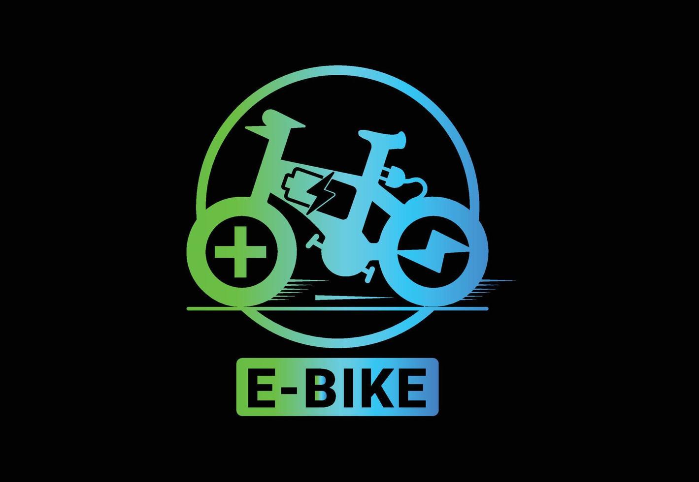 plantilla de diseño de logotipo e icono de bicicleta electrónica vector