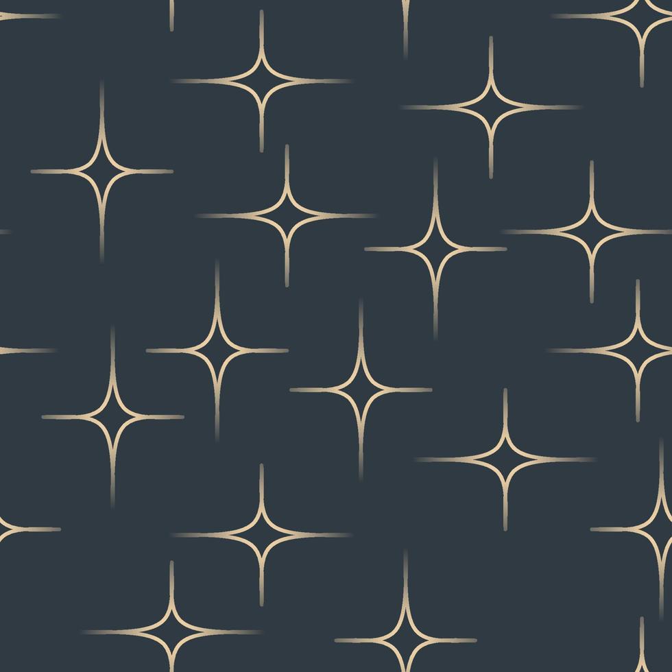 Vector seamless pattern of four-pointed stars. Elegant stylish texture for fabric and textiles.