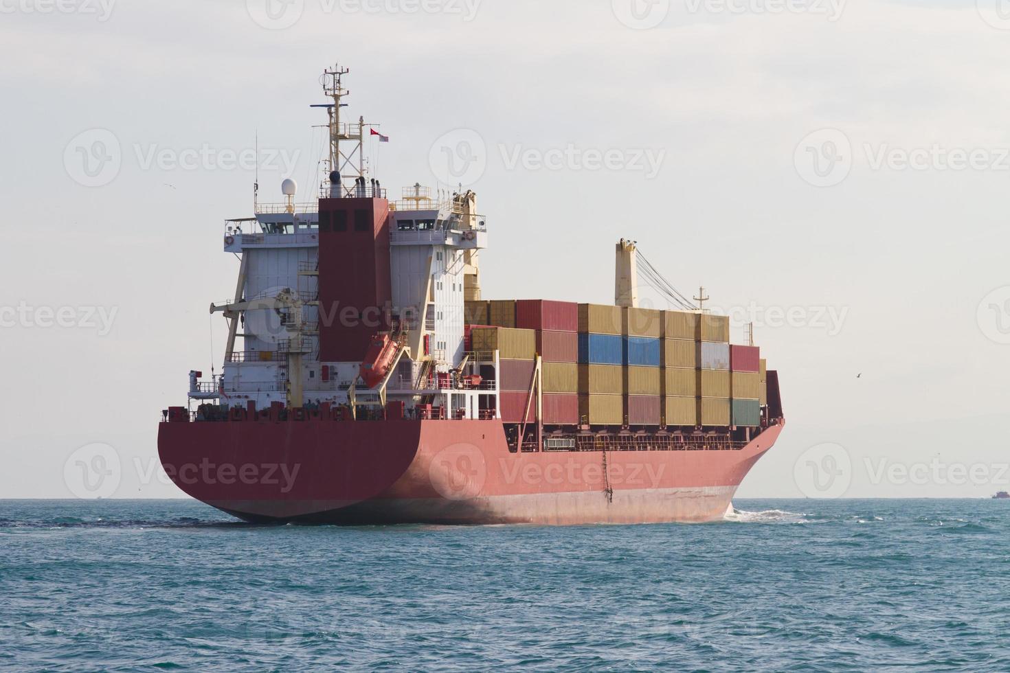 Container Ship in sea photo