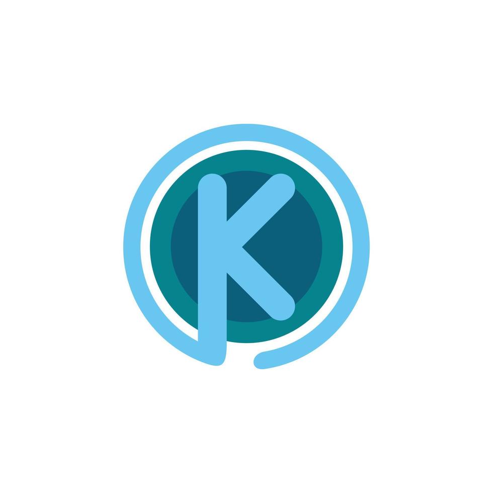 blue circle letter k logo design 11148266 Vector Art at Vecteezy