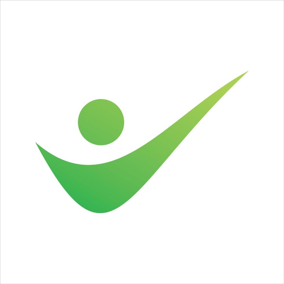 diseño de logotipo de personas activas verdes vector